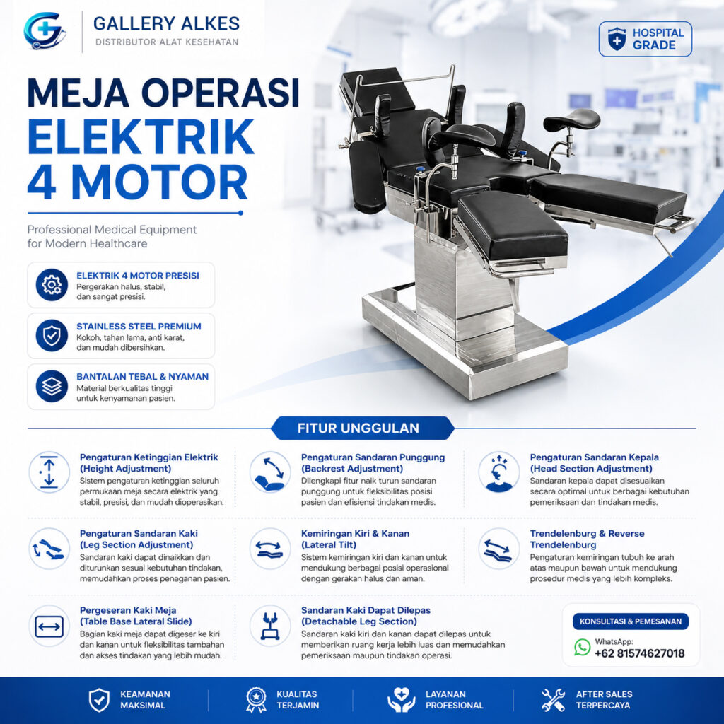 Meja Operasi Elektrik Full Spesifikasi